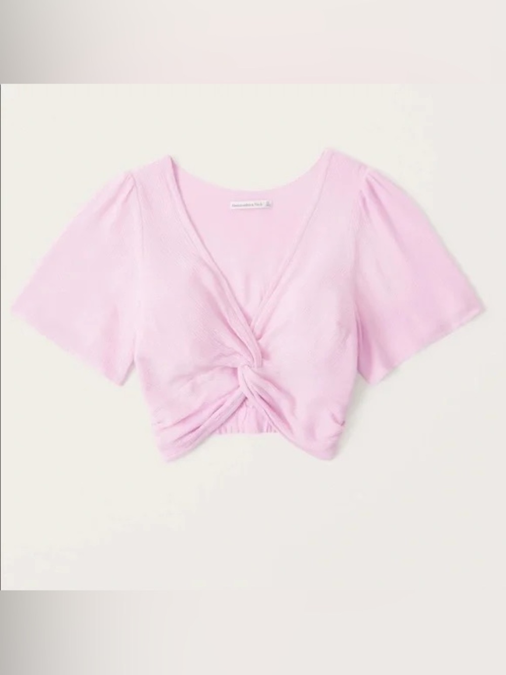 NWT Abercrombie & Fitch Knot-Front Cropped Top Women' Size Medium Pink Boho